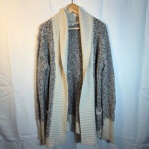 RD Style Knit Cardigan Black, Cream and Gray